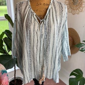 Logo by Lori Goldstein Boho Tunic Top Sz L